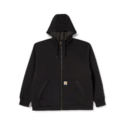 carhartt Mens Rain Defender Rockland Sherpa Lined Hooded Sweatshirtrt  Black  2X-Large