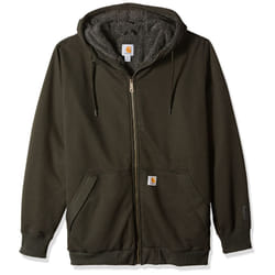 carhartt mens Rd Rockland Sherpa Lined Big  Tall Hooded Sweatshirt  Peat  X-Large Big Tall US