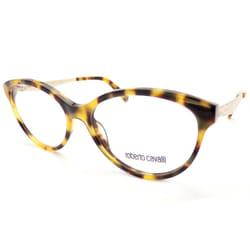 ROBERTO CAVALLI Glasses Frame 53mm Amber Havana/ Light Gold RC5094 055