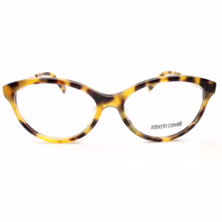 ROBERTO CAVALLI Glasses Frame 53mm Amber Havana/ Light Gold RC5094 055