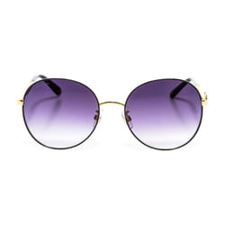 Gafas De Sol Redondas De Metal Sk0244-k Para Mujer - black, TU