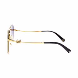 Gafas De Sol Redondas De Metal Sk0244-k Para Mujer - black, TU