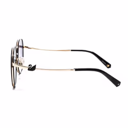 Gafas De Sol Redondas De Metal  Sk0252-k Para Mujer - black, TU