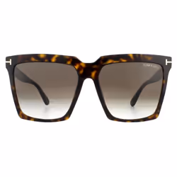 Tom Ford Sunglasses Sabrina 02 FT0764 52K Dark Havana Roviex Brown Gradient