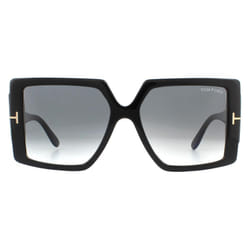 Tom Ford Sunglasses Quinn FT0790 01B Shiny Black Grey Smoke Gradient