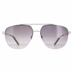 Guess Sunglasses GF5065 10B Shiny Light Nickeltin Smoke Gradient