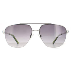 Guess Sunglasses GF5065 10B Shiny Light Nickeltin Smoke Gradient