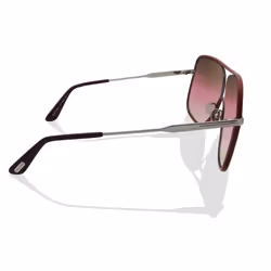 Tom Ford FT0841 Brady Women's Sunglasses 16F Bordeaux Palladium/Brown Gradient