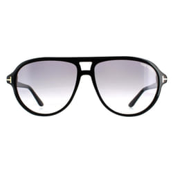 Tom Ford Sunglasses FT0932 Jeffrey 01B Shiny Black Smoke Gradient