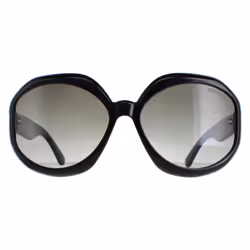 Tom Ford Sunglasses Georgia 02 FT1011 01B Shiny Black Smoke Gradient