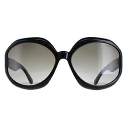 Tom Ford Sunglasses Georgia 02 FT1011 01B Shiny Black Smoke Gradient