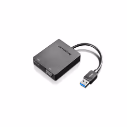 Lenovo Universal USB 3.0 to VGA/HDMI, CB, FCC, ICES, CE-EMC, C-tick, VCCI, BSMI-EMC, KC, Black, 215 mm, 45 g, -5 - 40 °C, 20 ...