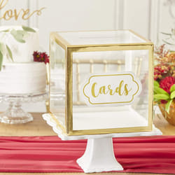 Kate Aspen Gold Frame Collapsible Acrylic Money Gift Card Box  One Siz