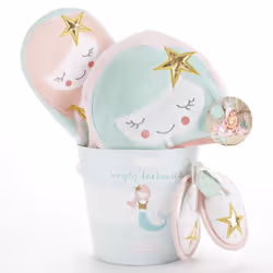 Baby Aspen Simply Enchanted Mermaid 4 Piece Bathtime Gift Set  Pink/Mi