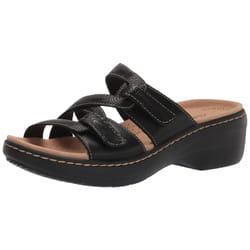 Clarks womens Merliah Karli Sandal  Black Leather  9 US