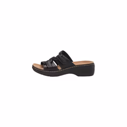 Clarks Women's Merliah Karli Sandal  Black Leather  9 Wide
