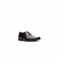 Clarks Men's Tilden Cap Oxford Shoe Black Leather 8.5 M US