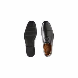 Clarks Men's Tilden Oxford Cap  Black Leather  11 Wide