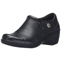 Clarks Women's Channing Ann Slip-On Loafer  Black Leather  9 M US