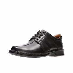 Clarks Men's Touareg Vibe Oxford Black Leather 9.5 Wide