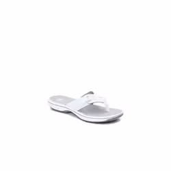 Clarks Women's Breeze Sea Flip-Flop  New White Synthetic  6