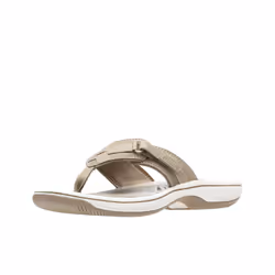 Clarks Women's Breeze Sea Flip-Flop  Taupe  6