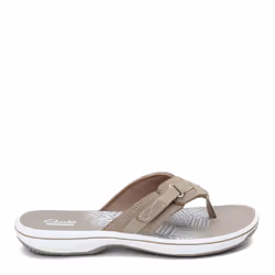 Clarks Women's Breeze Sea Flip-Flop  Taupe Synthetic  7