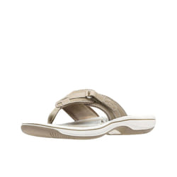 Clarks Women's Breeze Sea Flip-Flop  Taupe  9