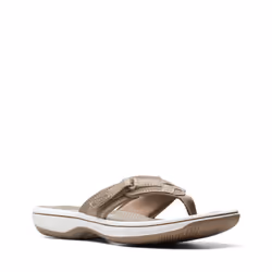Clarks womens Breeze Sea Flip Flop  Taupe  11 US