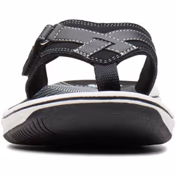 Clarks Women's Breeze Sea Flip-Flop  Black Synthetic  9