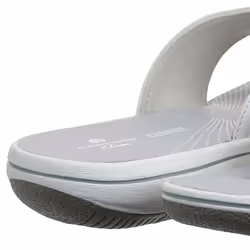 Clarks Women's Brinkley Jazz Flip Flop  White Synthetic  7 M US