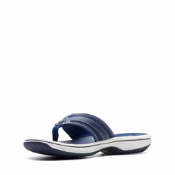 Clarks Women's Breeze Sea Flip-Flop  Navy Synthetic  6