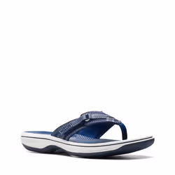 Clarks Women's Breeze Sea Flip-Flop  Navy Synthetic  12