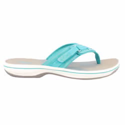 Clarks Women's Breeze Sea Flip Flop  New Turquoise Synthetic  9 B(M) US