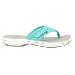 Clarks Women's Breeze Sea Flip Flop  New Turquoise Synthetic  9 B(M) US