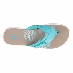 Clarks Women's Breeze Sea Flip Flop  New Turquoise Synthetic  9 B(M) US