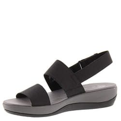 Clarks womens Arla Jacory Wedge Sandal  Black Solid  6 US