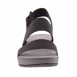 Clarks womens Arla Jacory Wedge Sandal  Black Solid  6 US