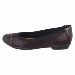 ) Ladies Clarks Ballerina Flats Neenah Garden - D Fit - UK 7, Aubergine (Purple