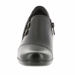 Clarks womens Emslie Warren Slip On Loafer  Black Leather  7.5 Wide US