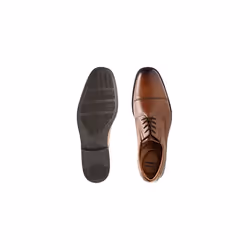 Clarks Men's Tilden Cap Oxford Shoe Dark Tan Leather 15 M