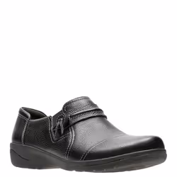 Clarks womens Cheyn Madi Slip On Loafer  Black Tumbled Leather  8.5 Wi
