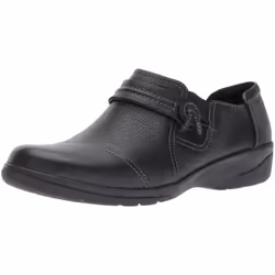 clarks Womens cheyn Madi Loafer Black Tumbled Leather 10 W US