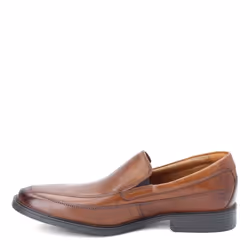 Clarks Men's Tilden Free Slip-On Loafer Dark Tan Leather 9.5 W US