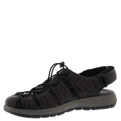 Clarks Men's Brixby Cove Fisherman Sandal  Black Leather  13 Medium US