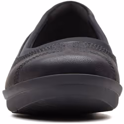 Clarks Womens Ayla Low Ballet Flat  Black Synthetic Nubuck  8.5 M US