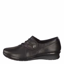 Clarks Women's Hope Roxanne Loafer  Black Leather  7 M US