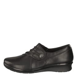 Clarks Women's Hope Roxanne Loafer  Black Leather  7.5 M US