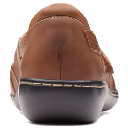 Clarks womens Ashland Spin Q Mary Jane Flat  Dark Tan Leather  7.5 US