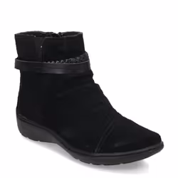 Clarks Women's Cora Braid Boot Ankle  Black Suede  9